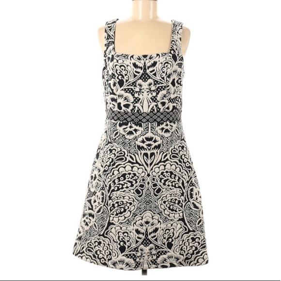 Ett: twa Anthropologie black and white sleeveless a line classic dress medium - Picture 1 of 5